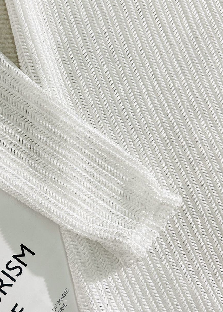 Ocean Drift - White Mesh Knit Beach Dress & Bikini Set