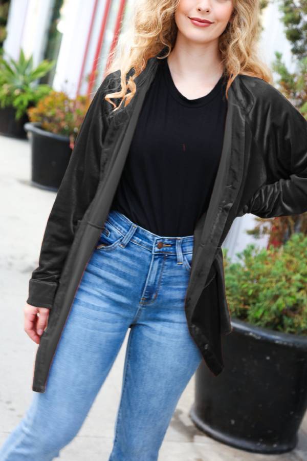 Rust Velvet Button Down Tunic Top