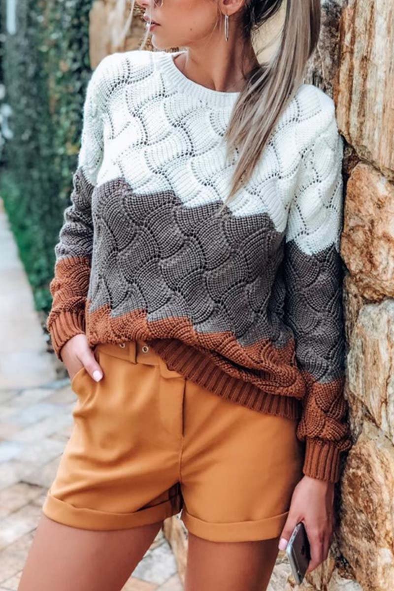 O Neck Knit Sweaters