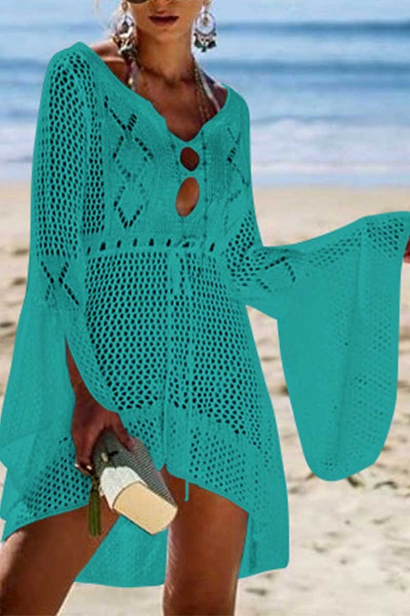 Hollow Knitted Beach Cover-up(4 colors)