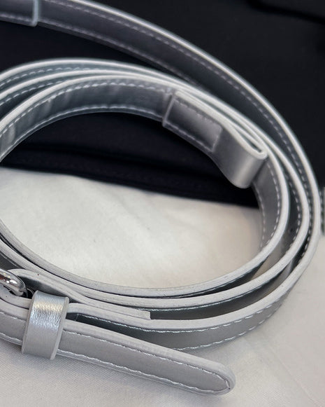 Sequined Denim Handle Underarm Shoulder Bag