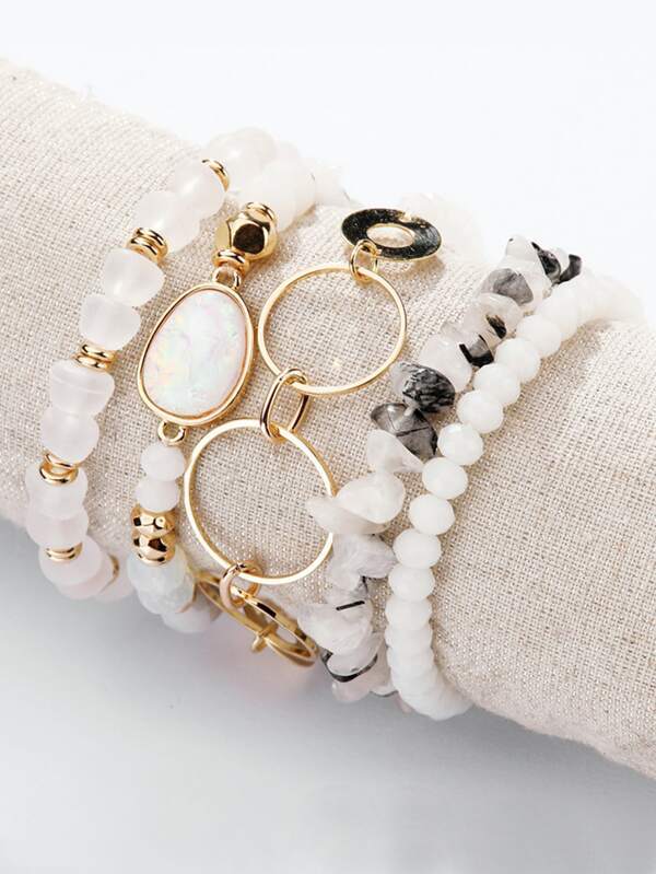 5pcs Geometric Crystal Bracelet for Women