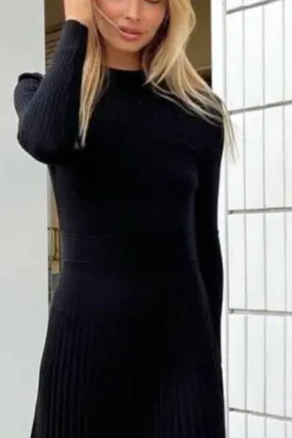 Minivestido de punto plisado