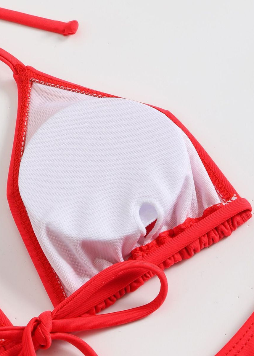 Rio Glow - Sheer Knit Beach Cover-Up & Triangle Bikini Set