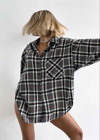 Grayson Plaid - Oversized Button-Up Shirt