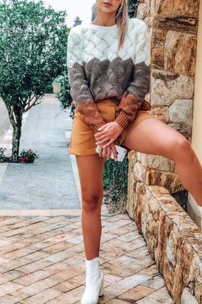 O Neck Knit Sweaters