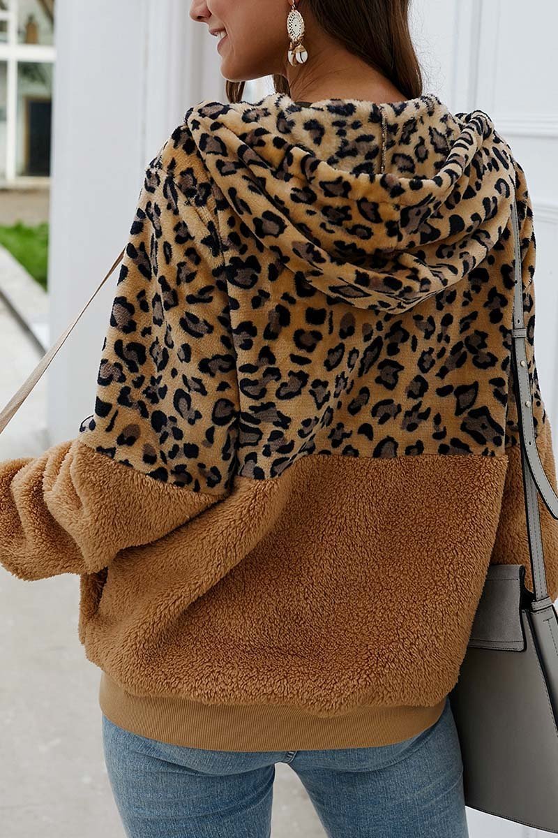 Leopard Stitching Coat(3 Colors)