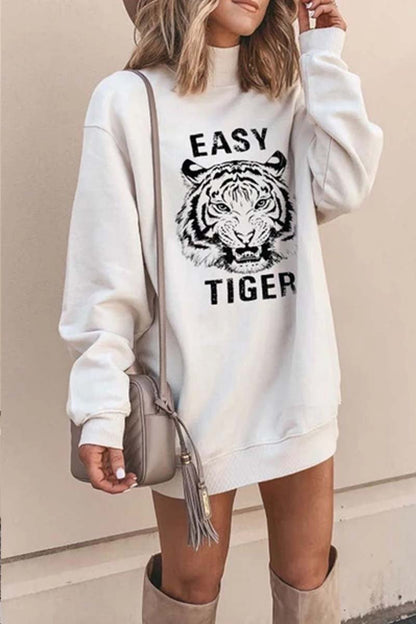 Minivestido blanco con estampado de tigre (2 colores)