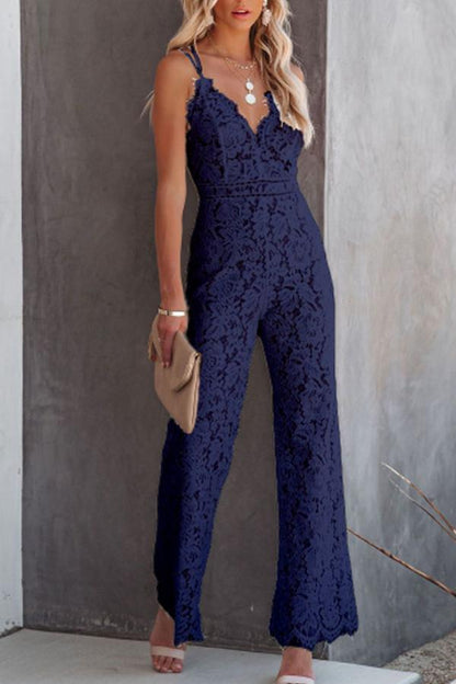 Glimpse of Glam Lace Jumpsuit