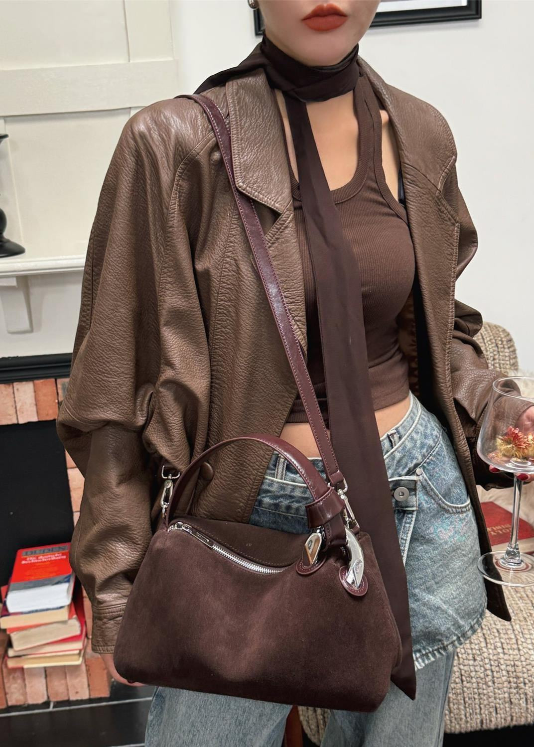 Sienna - Suede Shoulder and Crossbody Bag
