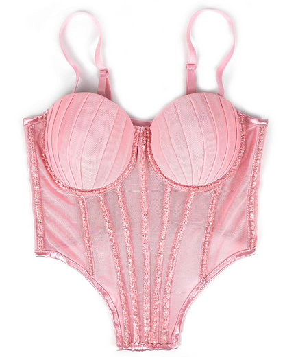 Sexy Mesh Suspender Bra