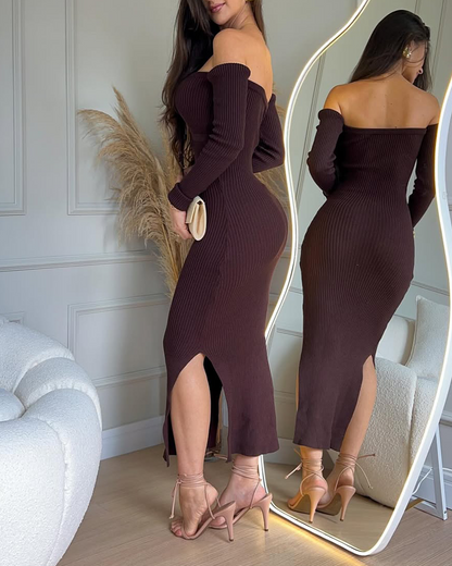 Temperament Slit Hip Dress (Pre-Sale)