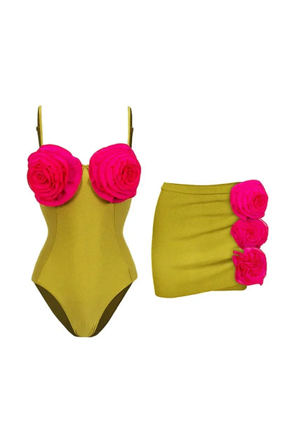 Floral Decor One-Piece Swimsuit