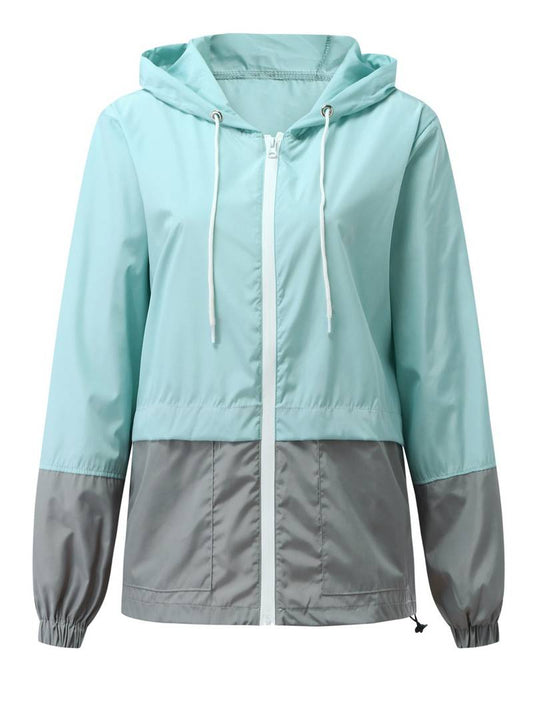 Colorful Casual Waterproof Outdoor Rain Jacket with Hood for Women | Great for Outdoor Activities