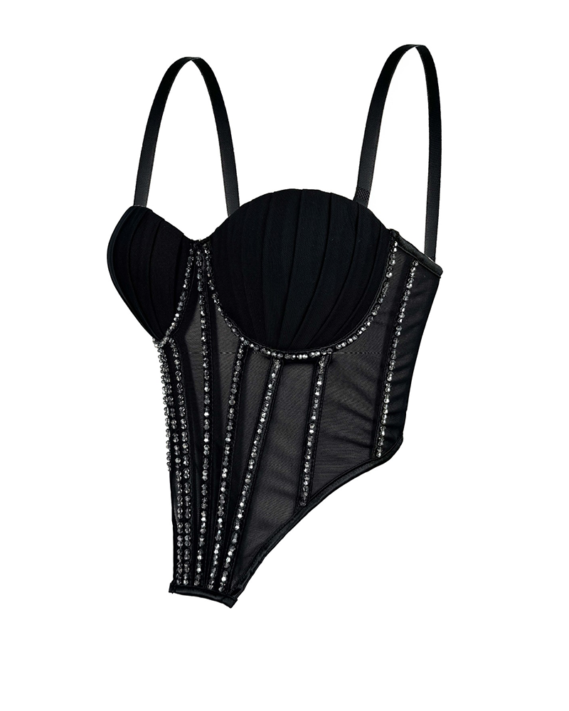 Sexy Mesh Suspender Bra