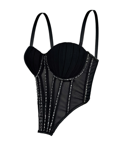 Sexy Mesh Suspender Bra