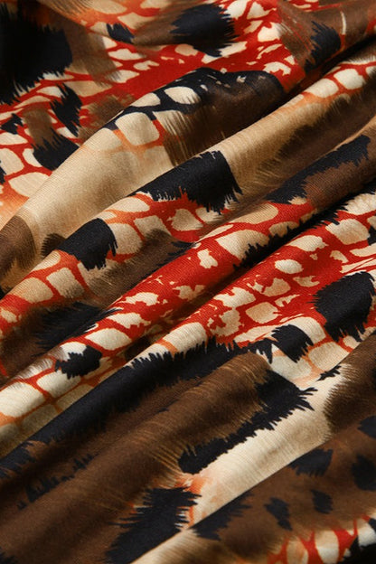 Backless Strappy Print Blouse