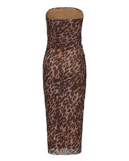 Printed Double Layer Sexy Dress