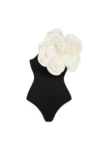 3D Floral One-Piece Swimsuit