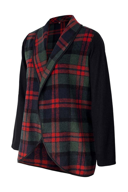 OL Winter Street Style Plaid Coat