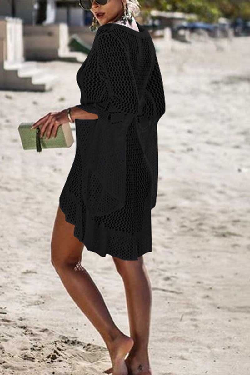 Hollow Knitted Beach Cover-up(4 colors)
