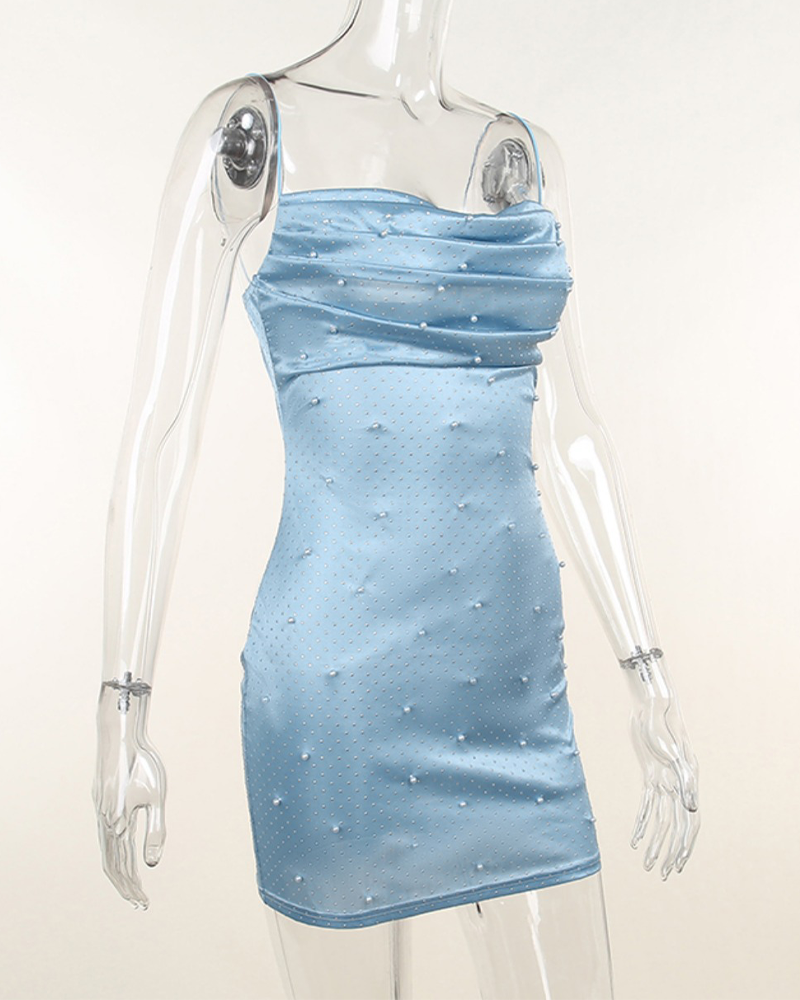 Slim-Fitting Suspenders Wrap Hip Dress