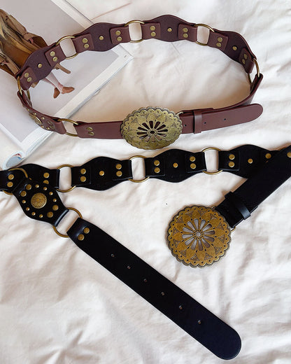 Fashion Retro Hollow Stitching Waist Belt
