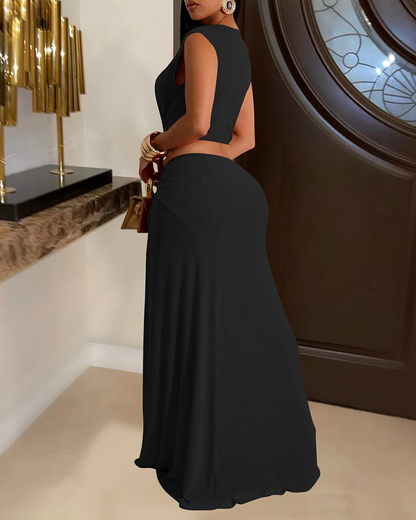 Sleeveless Slit Dress