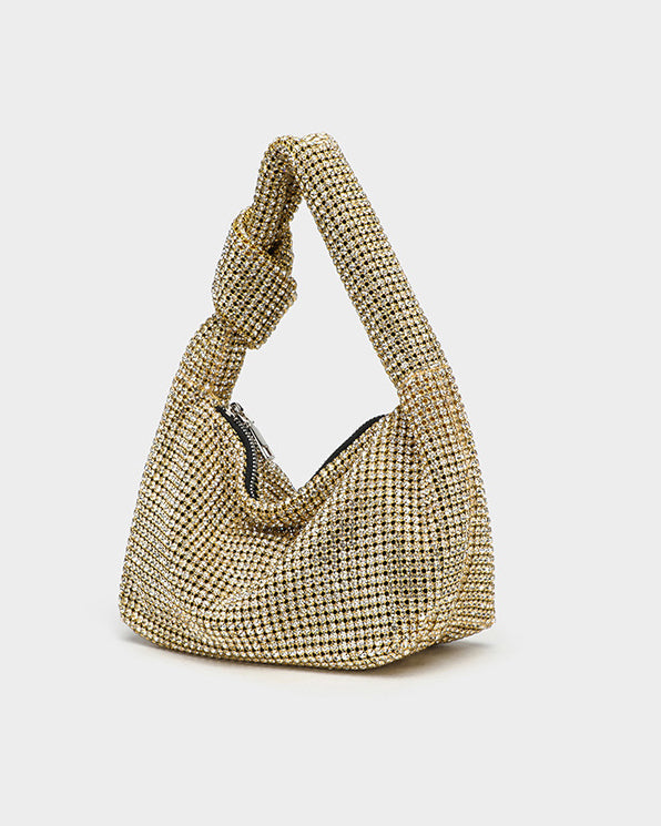 Fully Diamond A-Grade Rhinestone Knot Bag
