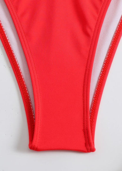 Rio Glow - Sheer Knit Beach Cover-Up & Triangle Bikini Set