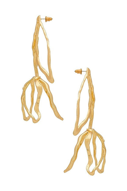 Abstract Floral Drop Earrings