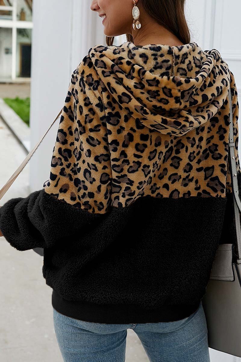 Leopard Stitching Coat(3 Colors)