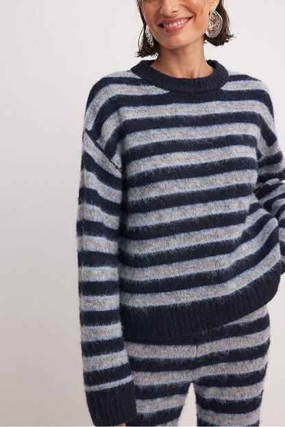 Striped Knitted Suit