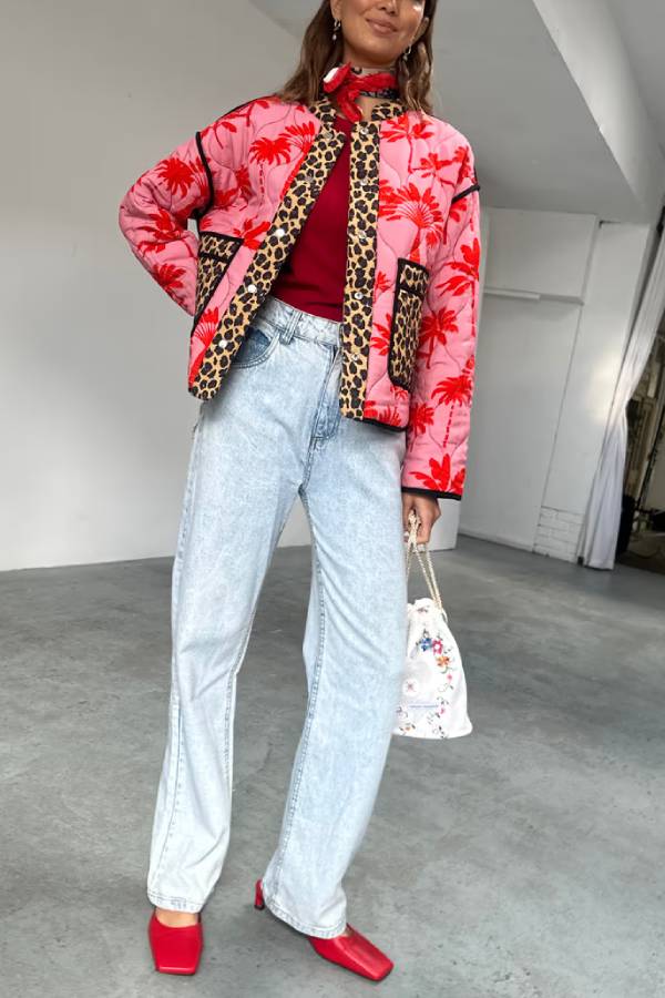 Chaqueta acolchada reversible Havana medianoche 