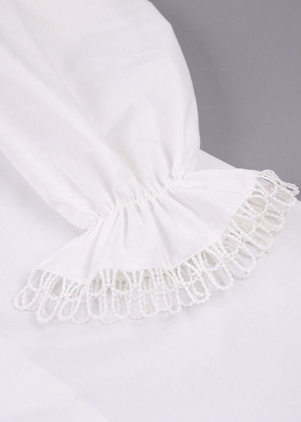 Aurora – Ruffle Trim Long Sleeve Blouse