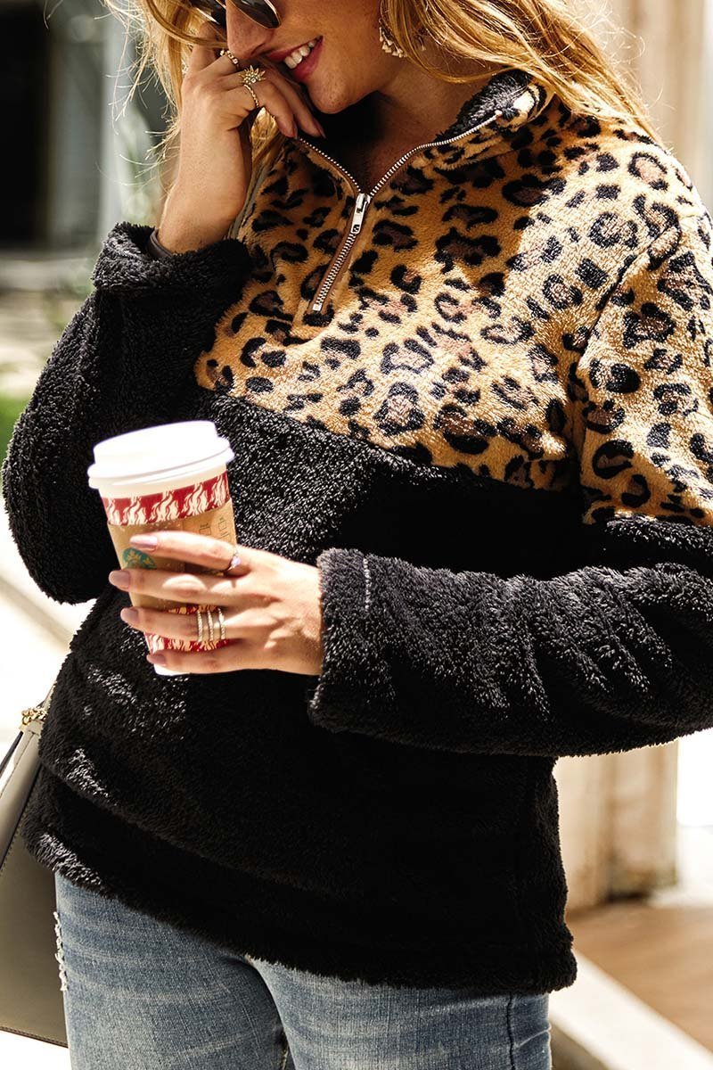 Leopard Stitching Tops