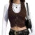 y2k PU Leather Vest Vintage Aesthetic Women V Neck Sleeveless Button Tank Tops 2000s Dark Academia Tshirt Waistcoat