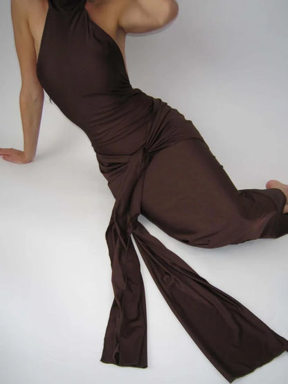 Sexy Sleeveless Backless Lace Up Evening Dress Women’s Elegant Slim Fit Maxi Dress Female Elegance Party Vesidos