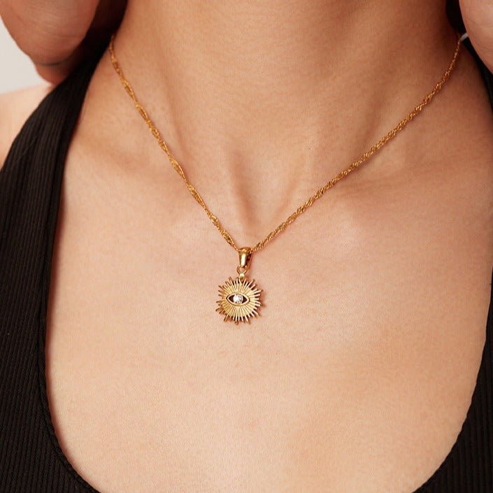 Astra Gold Eye Necklace