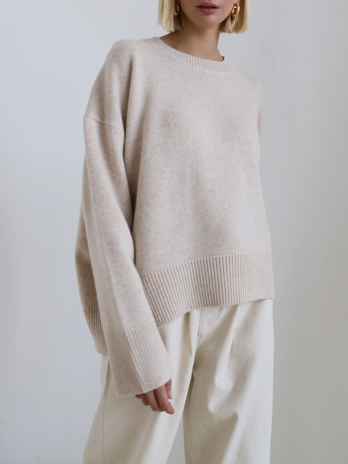 Skye Knit Set – Soft Crewneck Sweater & Pleated Skirt