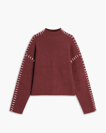 Shift The Focus Oversized Mock Neck Sweater