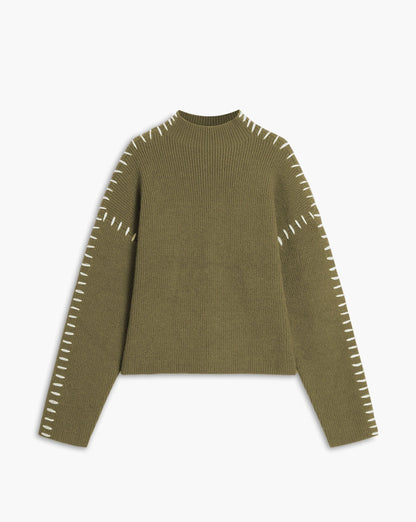 Shift The Focus Oversized Mock Neck Sweater