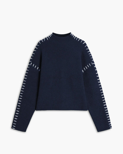 Shift The Focus Oversized Mock Neck Sweater