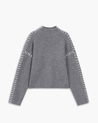 Shift The Focus Oversized Mock Neck Sweater