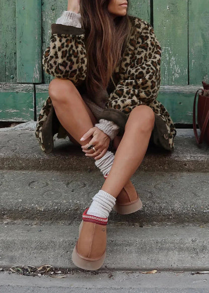 Chic Animal Print  Loose Jacket