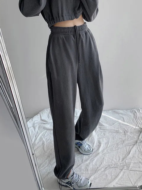 Blue Sweatpants For Women Summer Baggy Pants High Waist Jogger Wide Leg Trousers Spring Women’s Sports Pants Summer Sweatpants