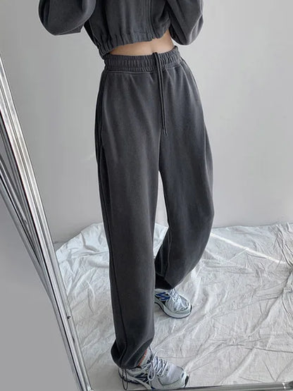 Blue Sweatpants For Women Summer Baggy Pants High Waist Jogger Wide Leg Trousers Spring Women’s Sports Pants Summer Sweatpants