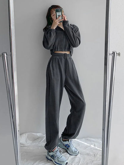 Blue Sweatpants For Women Summer Baggy Pants High Waist Jogger Wide Leg Trousers Spring Women’s Sports Pants Summer Sweatpants
