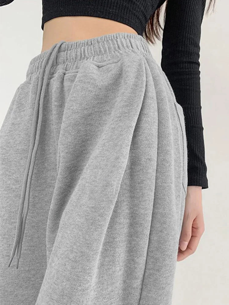 Blue Sweatpants For Women Summer Baggy Pants High Waist Jogger Wide Leg Trousers Spring Women’s Sports Pants Summer Sweatpants