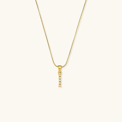 Celeste - Gold Pearl Letter Necklace